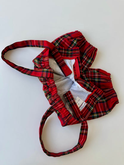 Preloved Adorable Soft Flannel Tartan Dungarees