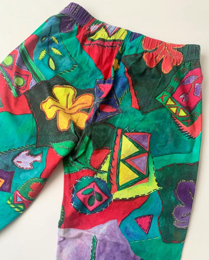 80s Vintage Floral Leggings