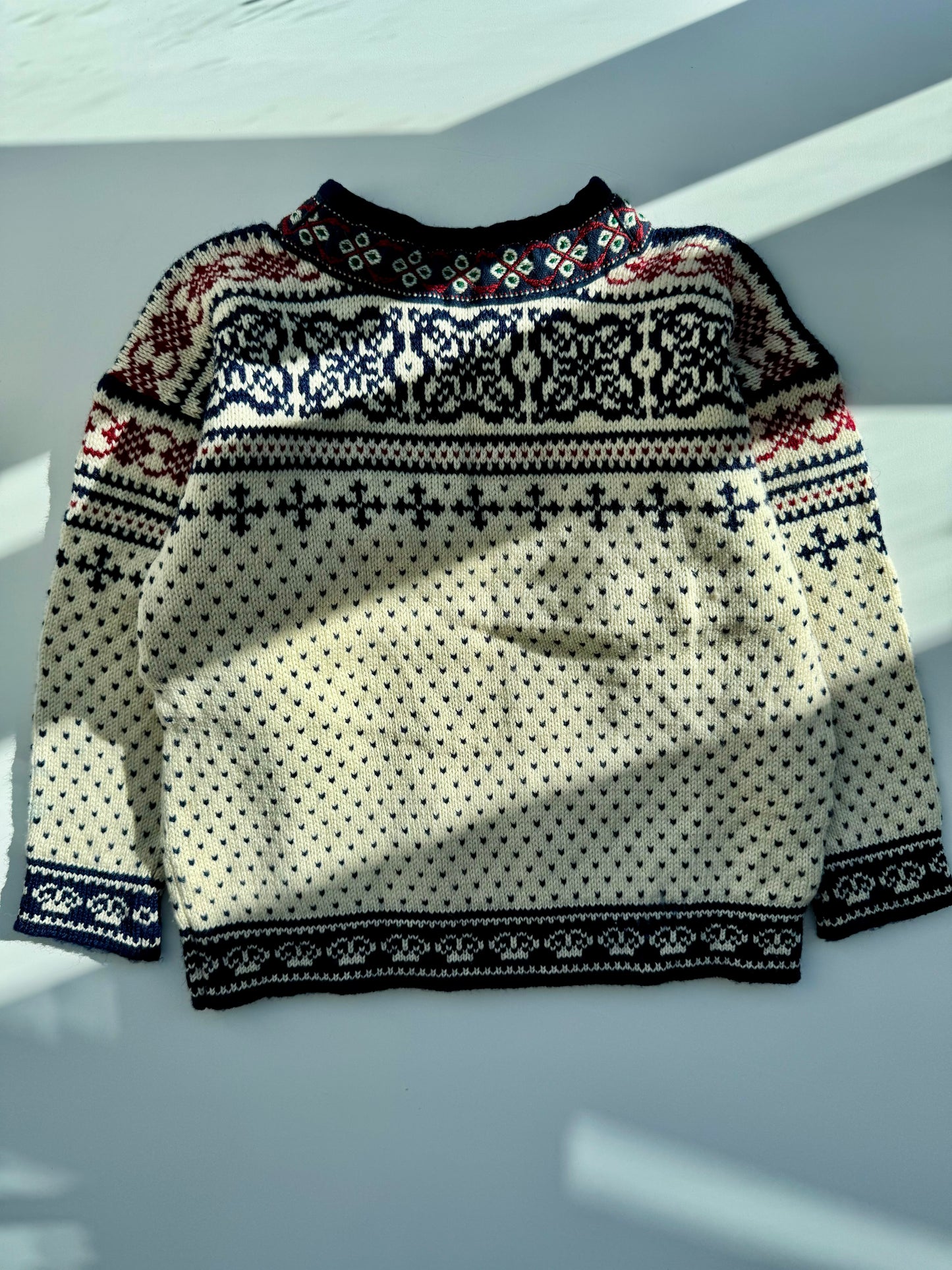 Norwegian Wool Knit Pullover Blue