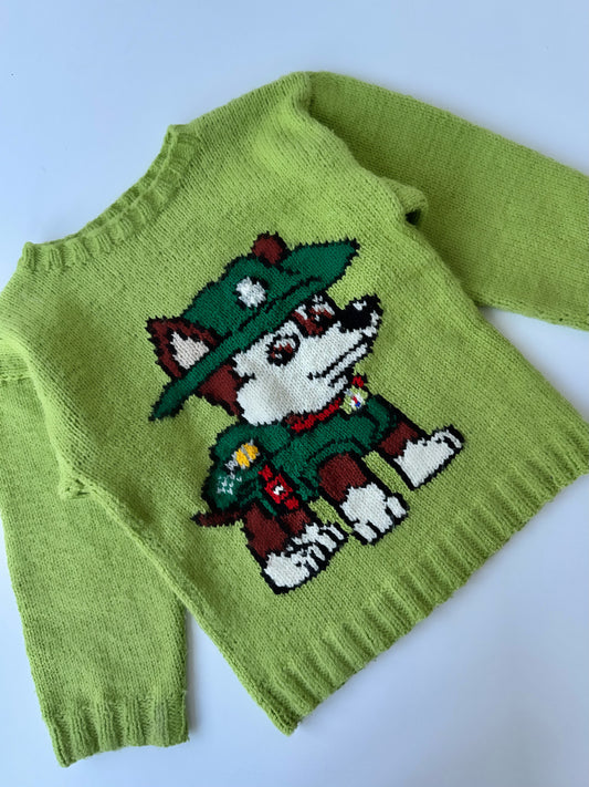 Handmade Tracker Paw Patrol Knit Sweater