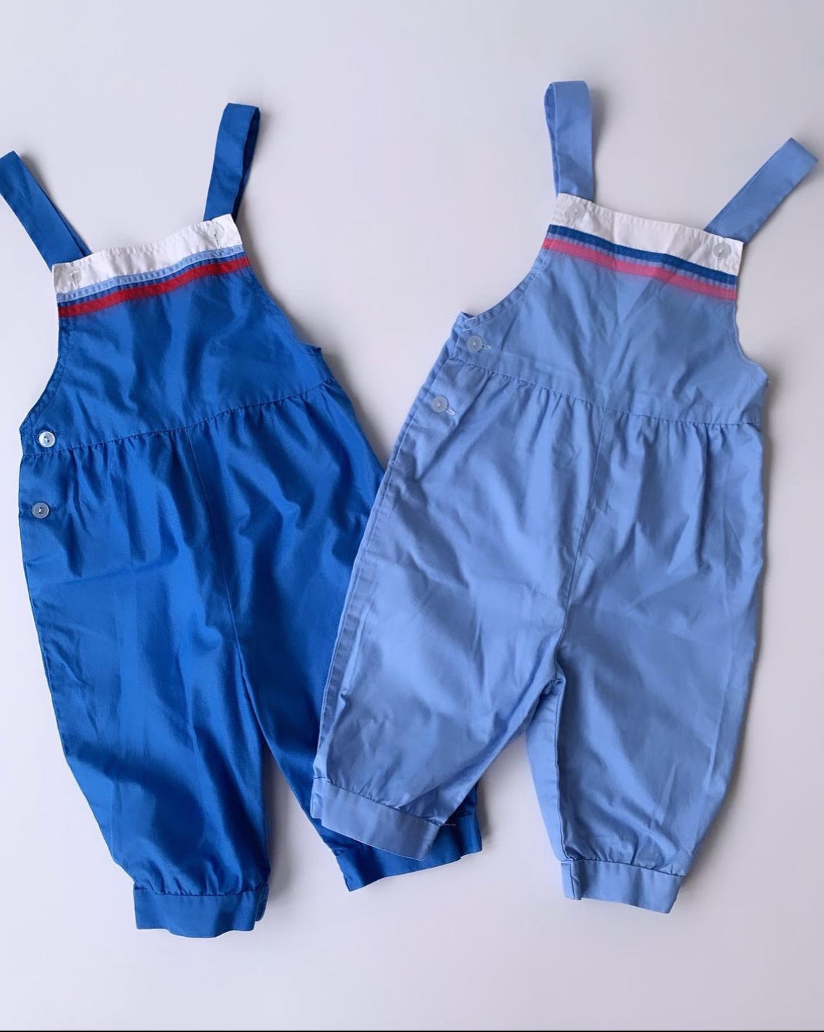 80s Vintage Twins Summer Dungarees