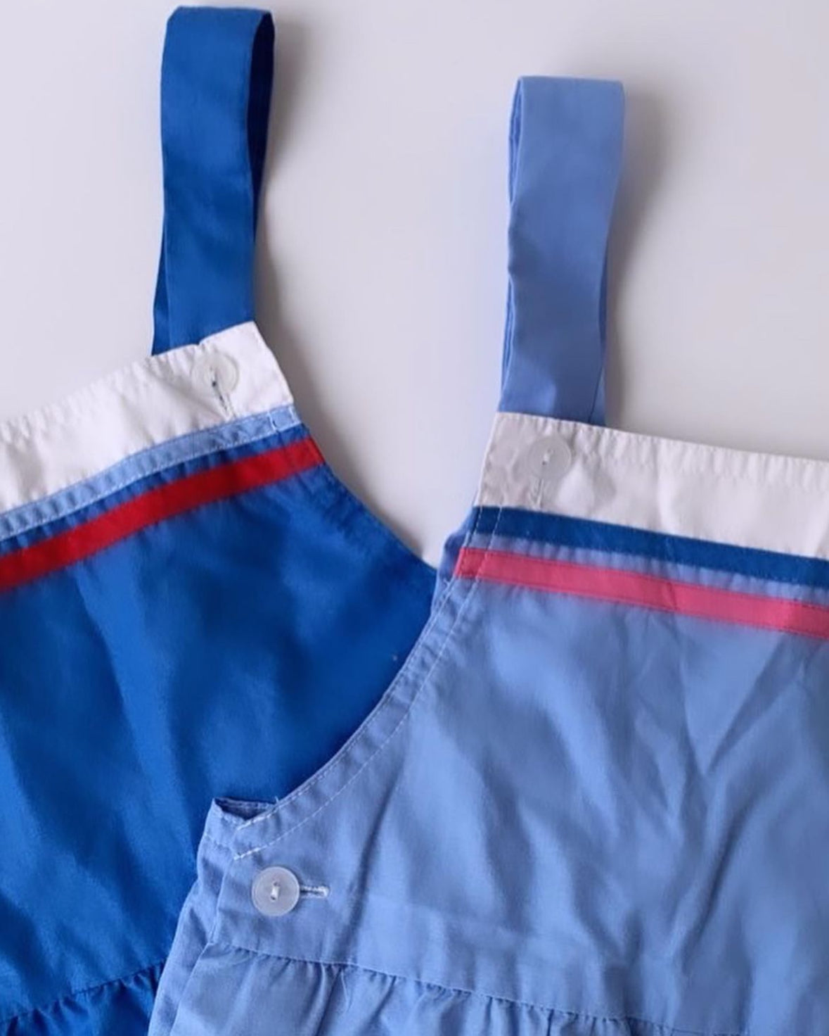 80s Vintage Twins Summer Dungarees