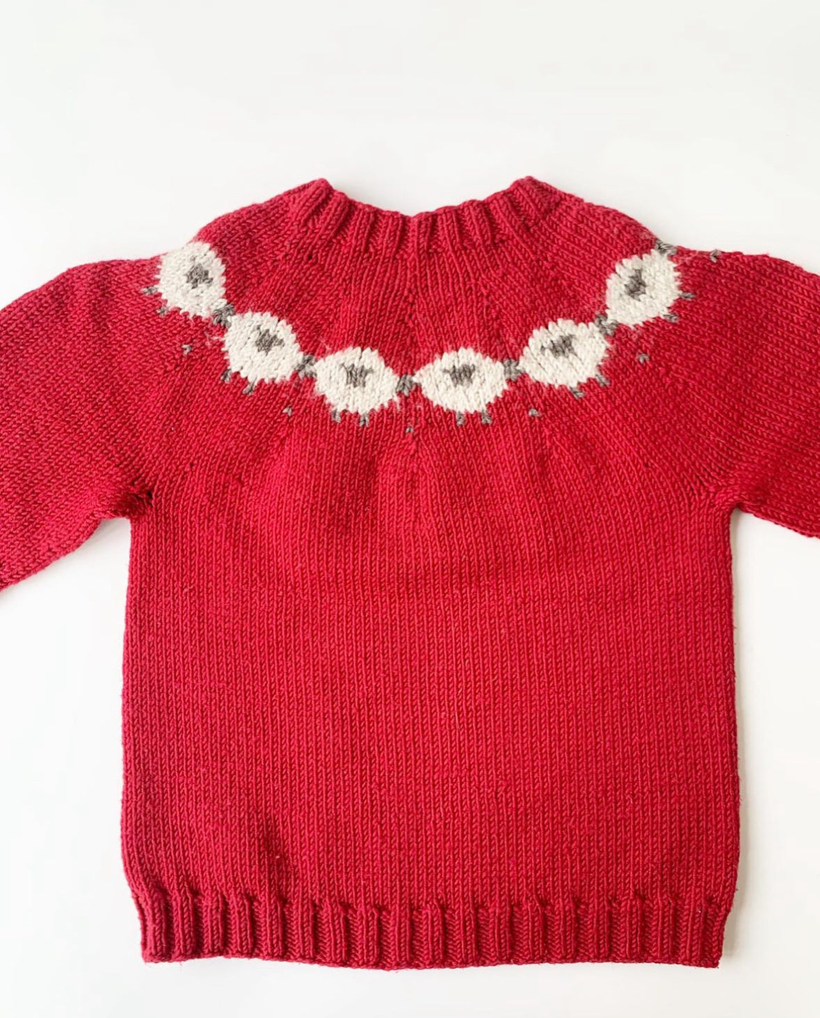 Handmade Sheep Red Framework Sweater