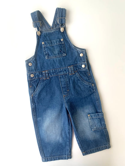 80s Vintage Blue Denim Carpenter Style Overall