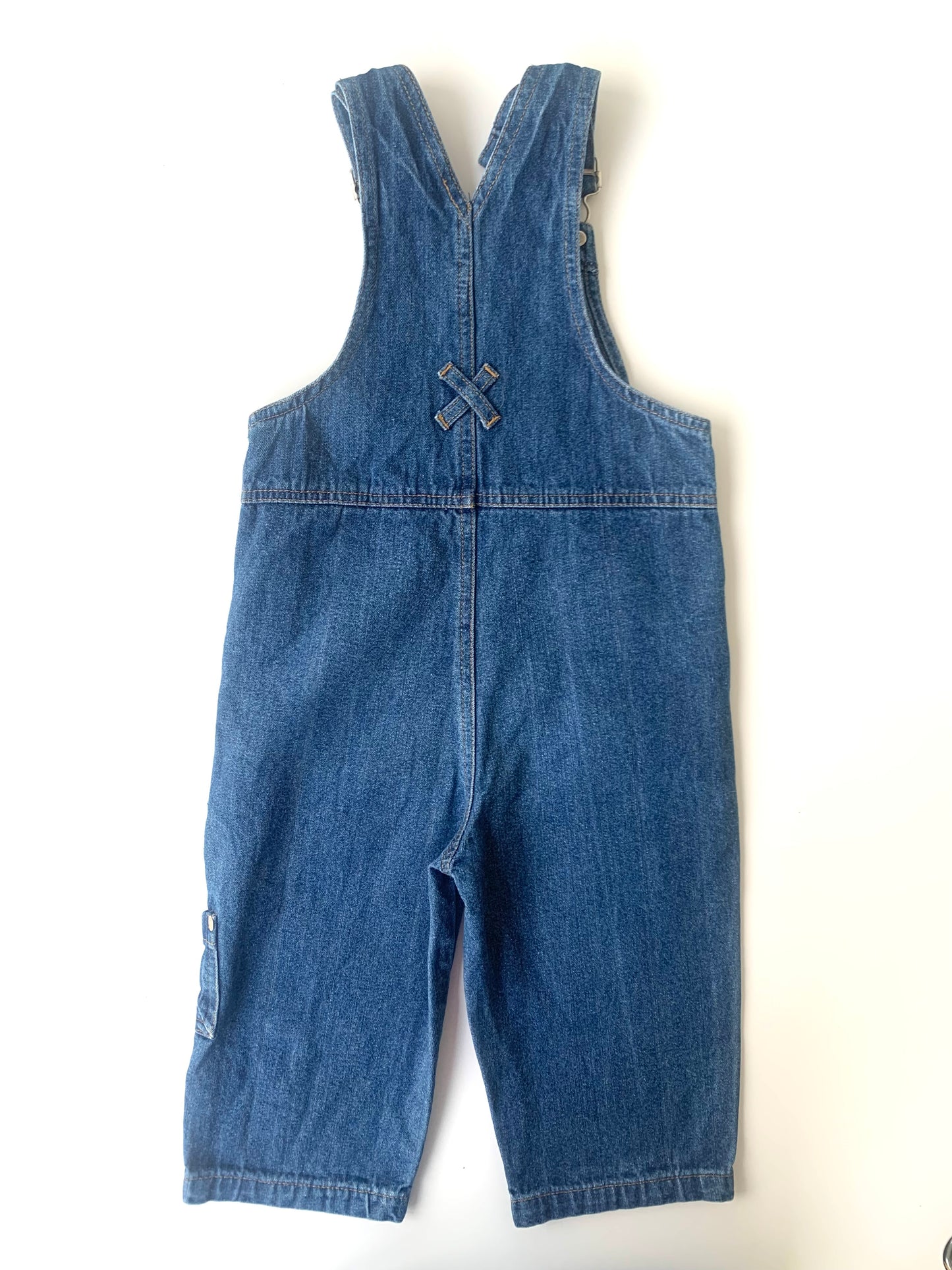 80s Vintage Blue Denim Carpenter Style Overall